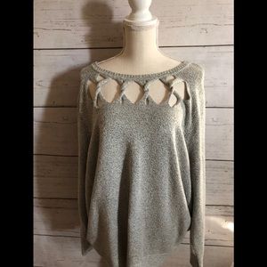 Gray slash yolk pull over sweater torrid 4